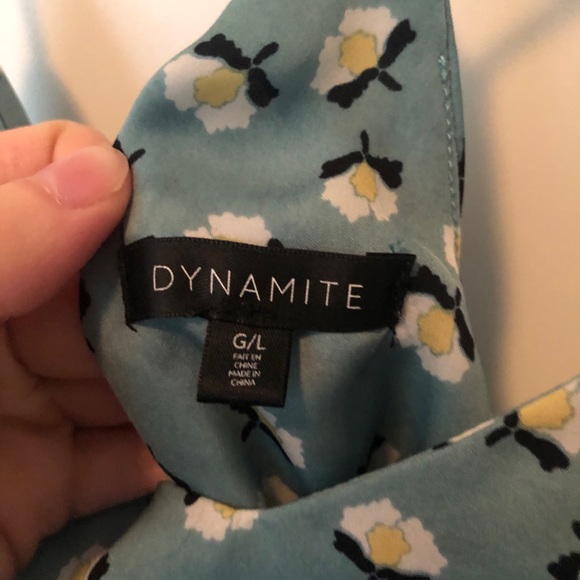 🎁4/20$🎁Pale blue strappy & flowy floral tank top - Picture 5 of 7